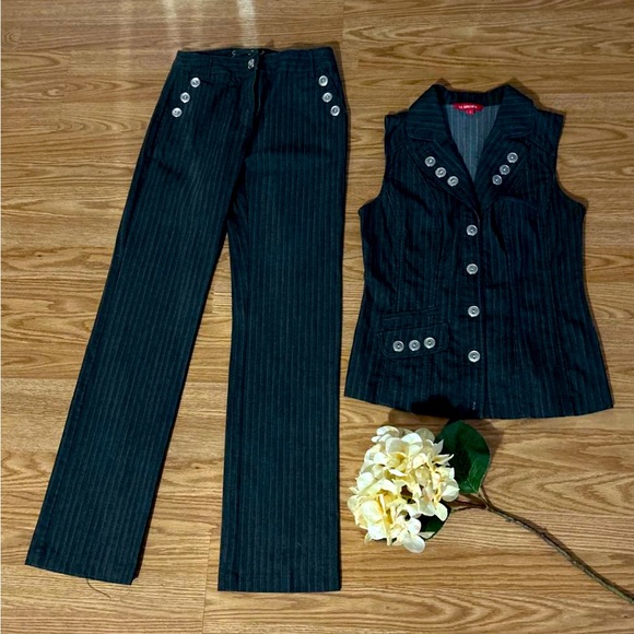 Set pants and top black grey - Picture 1 of 2